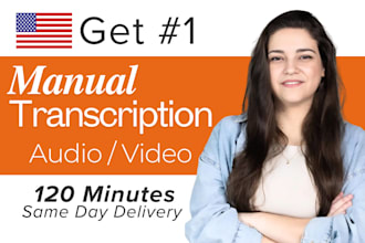 transcribe audio to text or do video transcription in 12 hrs