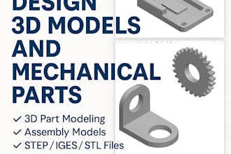do 3d product design for manufacturing and or prototyping