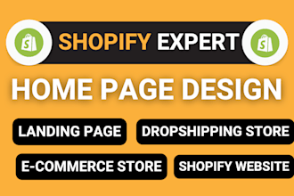 make shopify homepage design or landing page design quickly