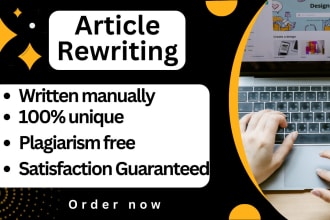 manually rewrite unique  content to make it plagiarism free