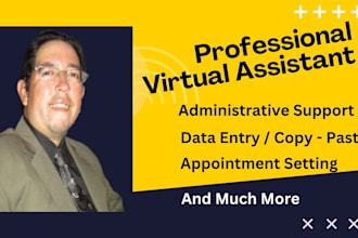 be your virtual assistant for data entry web research writing and much more