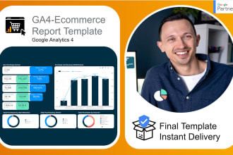 provide a compact google analytics ga4 ecommerce report in looker studio