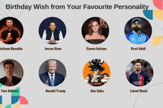 make your favorite personality to wish you happy birthday