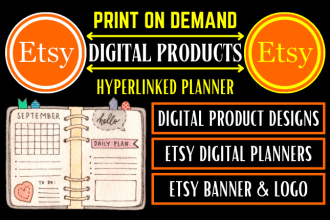 setup etsy print on demand shop etsy digital products hyperlinked planner