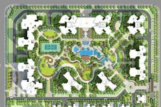 design 2d landscape plans for your home in color