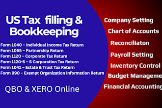 provide accurate bookkeeping and US tax preparation services