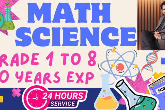 be maths and science tutor for your kids and chemistry tutor