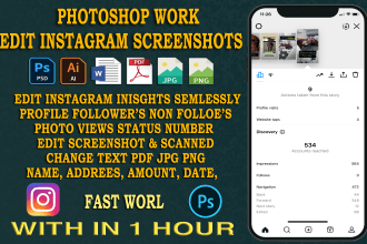 edit screenshot instagram insights seamlessly photoshop work