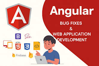 develop angular web application for business