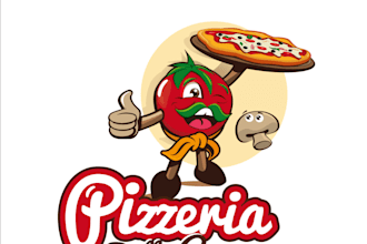 create a premium tomato pizza logo for you using any file