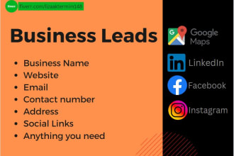 be a google maps scraper for b2b leads, b2b data extraction