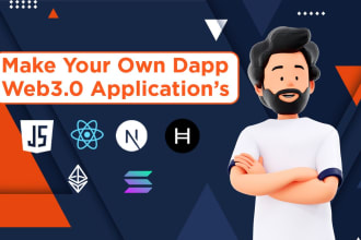create fully functional web3 dapp smart contract nft website blockchain