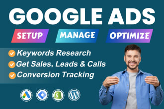 setup manage and optimize your google ads adwords PPC campaign
