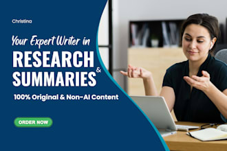 research and summary writing, research and summaries, case study analysis