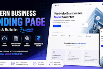 design modern framer landing pages