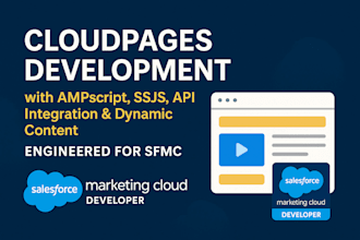 develop, edit, fix cloudpages in salesforce marketing cloud