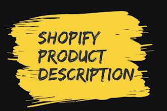 write SEO optimized product descriptions for your shopify store