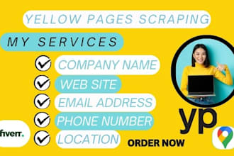 do yellow pages scraping for USA and australia to get email, phone number