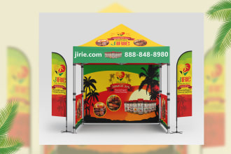 10ft canopy tent, backdrop, roll up banner, table cover, feather flag