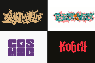 do y2k punk gothic metal grunge streetwear brand logo design