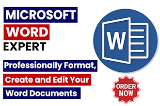 professionally format and design microsoft word document in 12 hrs