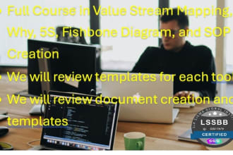 train you on value stream mapping 5 why 5s fishbone and sop creation