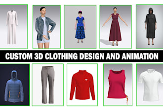 do 3d fashion clothing mockup design and animation in clo 3d