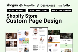make shopify landing page, product page with pagefly and gempages