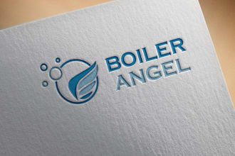 do elegant gas and oil boilers and heating logo design