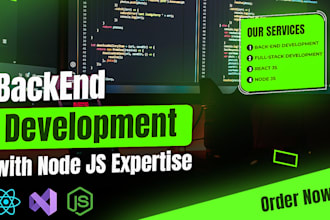 do your backend development using node js mongodb rest api