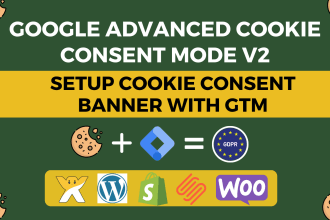 setup gdpr cookie consent banner, google consent mode v2 with GTM