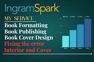 publishing book on ingramspark, formating, cover design, fixing error interior