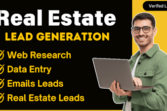 do data scraping, real estate lead generation, email leads and data entry