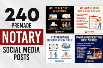 design 240 notary infographics quotes for instagram