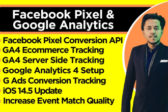 fix or setup facebook pixel conversion api, ga4 ecommerce tracking