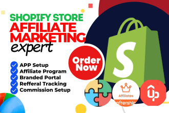setup shopify affiliate marketing uppromote bixgrow referrly automizely goaffpro