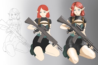 draw a character sprite for your visual novel