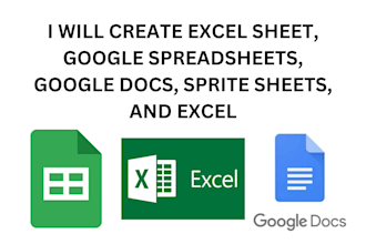 make google sheets, docs, sprites, and excel files