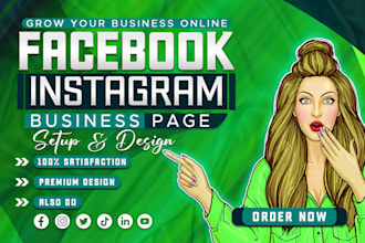 create and setup facebook and instagram business page professionally