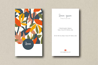 provide unique vertical business cards design