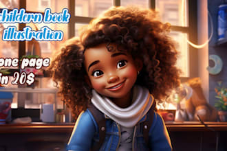 design children story book illustration and kids book cover