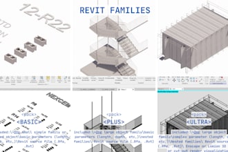 create revit bim parametric familiy or 3d model