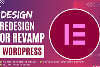 design wordpress website, elementor wordpress website redesign