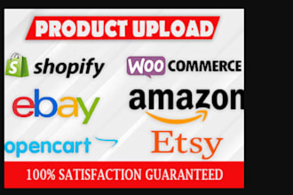 upload products or add products to shopify, ebay, etsy shopify store