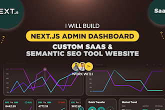 build nextjs admin dashboard, custom saas, and semantic seo tool websites