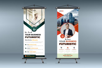 design eye catching roll up banners and outdoor ads signs