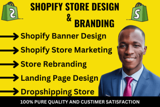 design profession shopify banner for your business, shopify store design