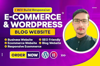 build responsive ecommerce and wordpress blog website