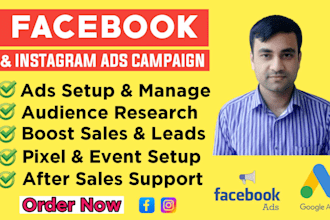 setup and manage your facebook and instagram ads campaign