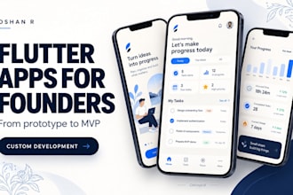 develop a custom flutter mobile app mvp for your startup